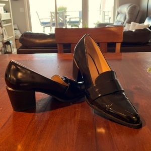 Black patent leather shoes